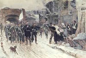 The-Entrance-Into-Belfort-Of-The-German-Commander-Bearing-The-Flag-Of-Truce-4th-November-1870-1884